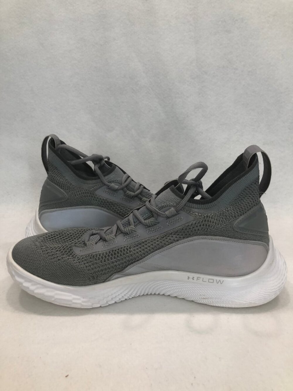 Size 13 - Under Armour Curry 8 Men’s Flow Shine Steel Silver Grey Basketball